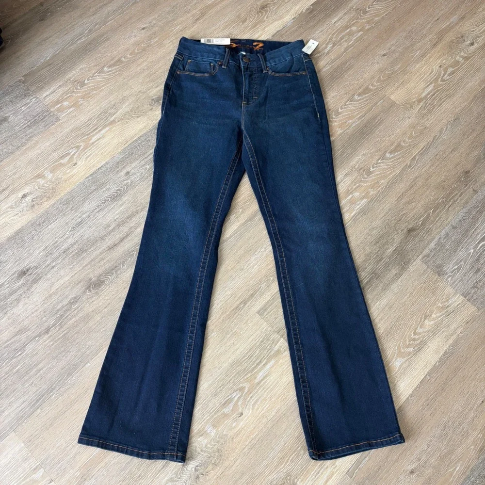Seven7 Tummyless High Rise Slim Bootcut Jeans London Dark Denim Womens 6 NWT